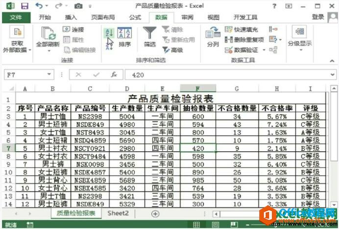 excel2013中如何实现一键排序而且序号不变化-利剑分享-科技生活