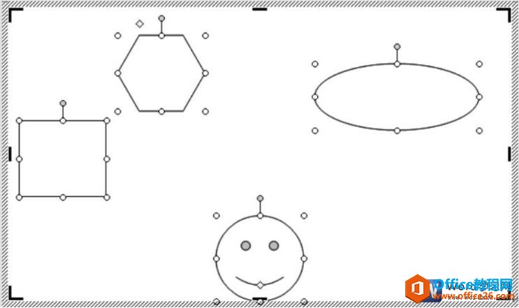 word2003自选图形横向分布效果