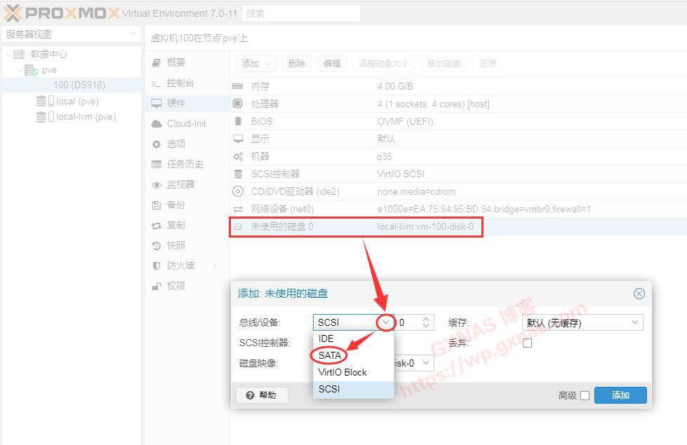 图片[42]-Proxmox VE（PVE）安装黑群晖DSM7.X教程（PVE虚拟机安装群晖DS918-7.01保姆级教程） - Aisword的探索随笔-Aisword的探索随笔