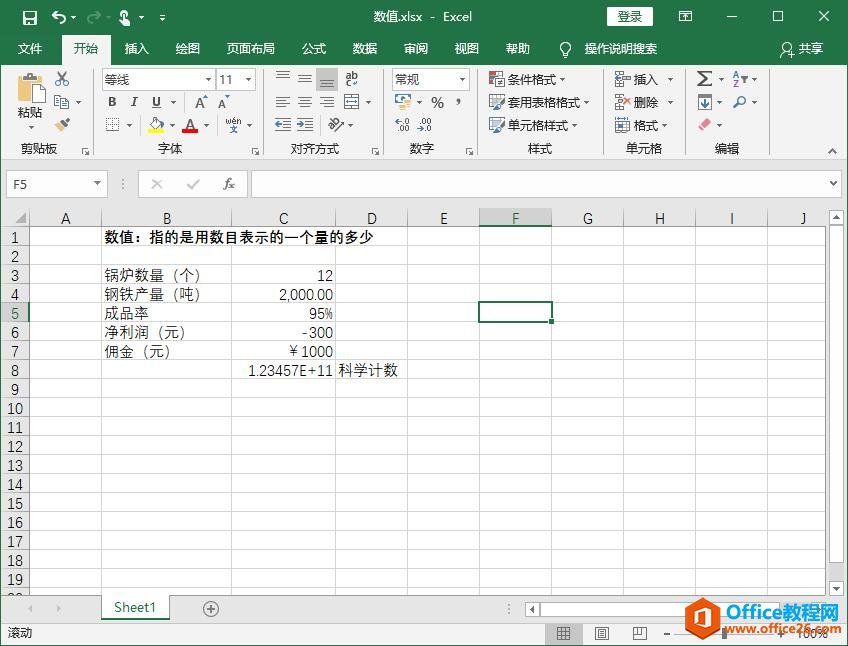 Excel2016 数值 - 利剑分享-科技生活-利剑分享-科技生活