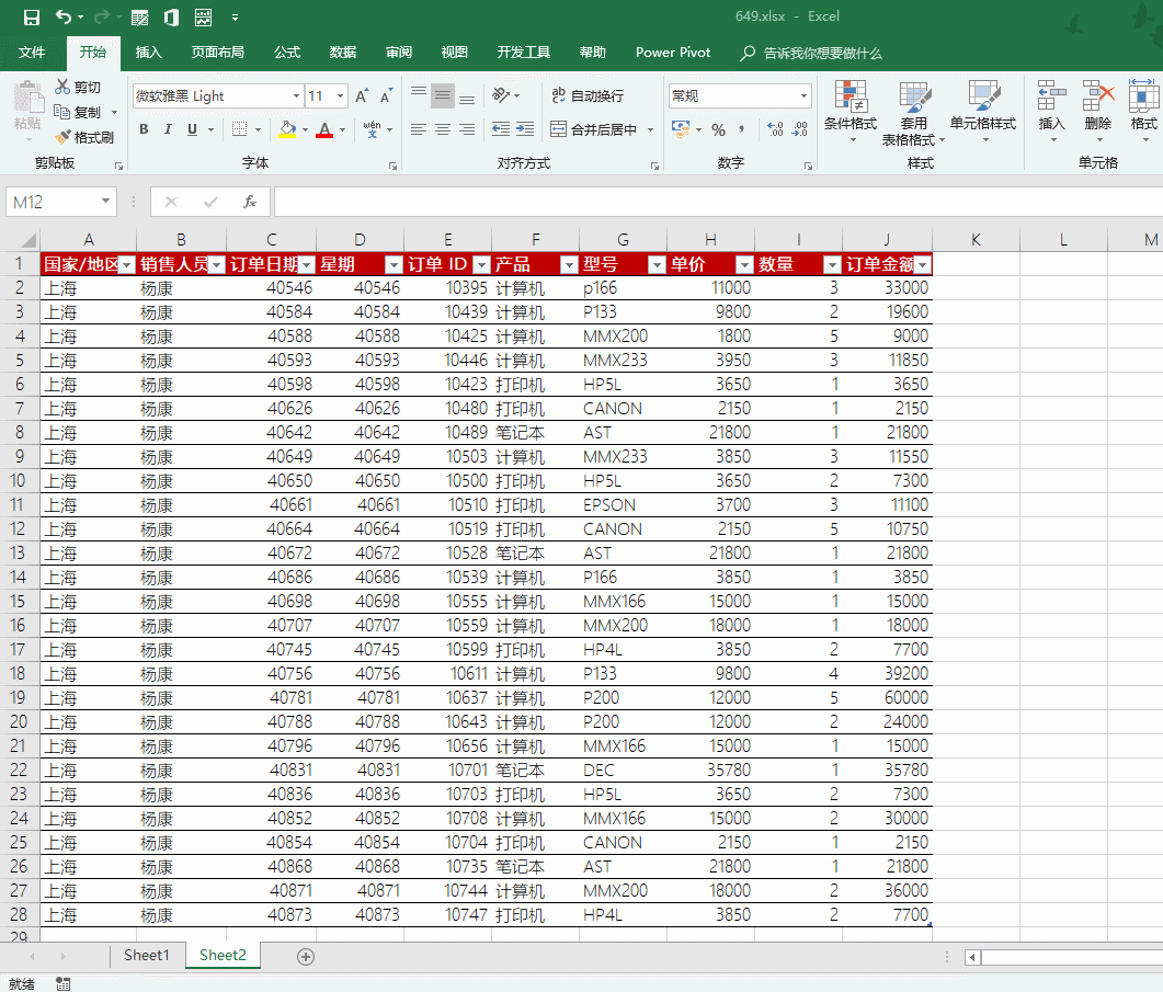 1a255b25-10 excel表格样式快速美化表格,excel套用表格格式11