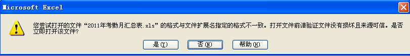 如何解决excel格式与文件扩展名不一致的两种方法-利剑分享-科技生活