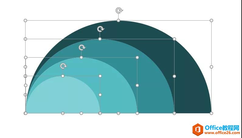 图片[2]-PPT如何快速地绘制出半饼图逻辑架构图？ - 利剑分享-科技生活-利剑分享-科技生活