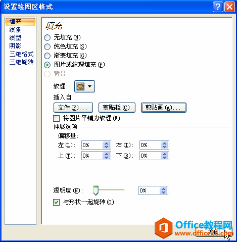 2153313936-1 向excel图表背景墙内填充剪贴画