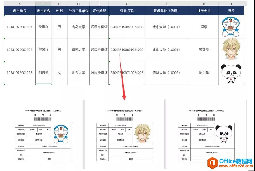 如何利用word 批量生成上百份带照片的准考证 word批量生成的方法-利剑分享-科技生活