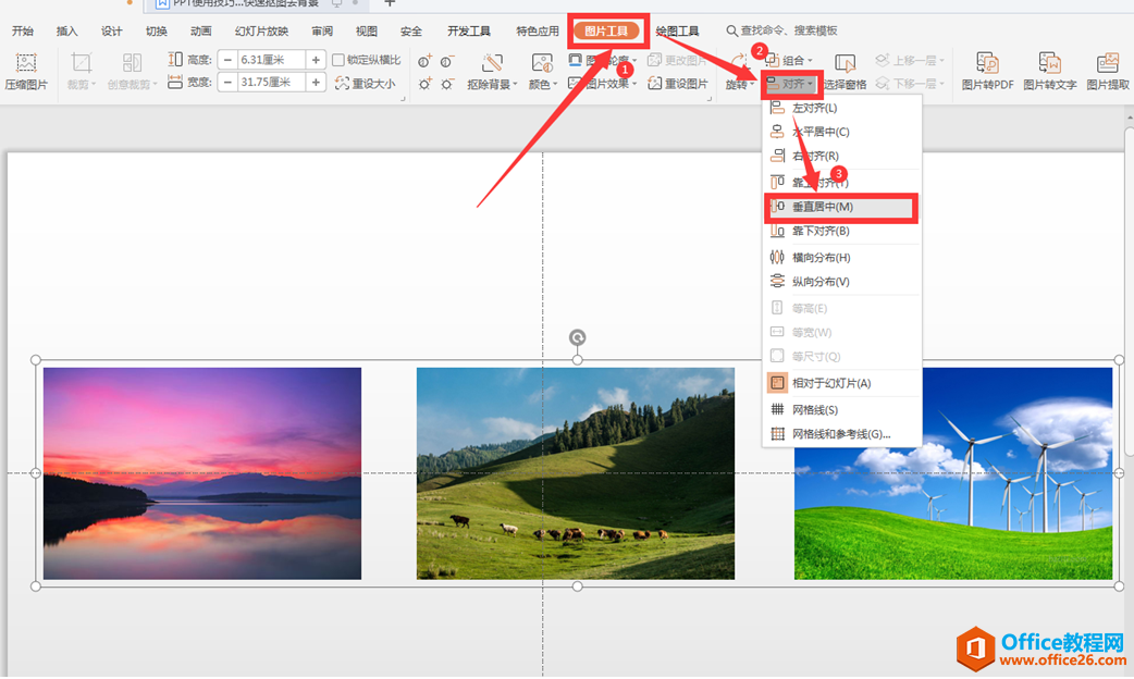2249225948-6 PPT图形图片居中对齐分布