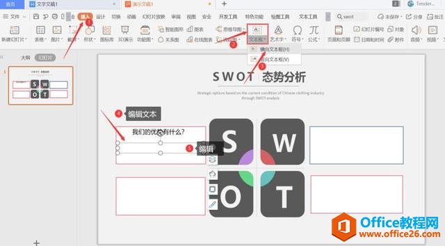 职场办公—如何在PPT中制作SWOT