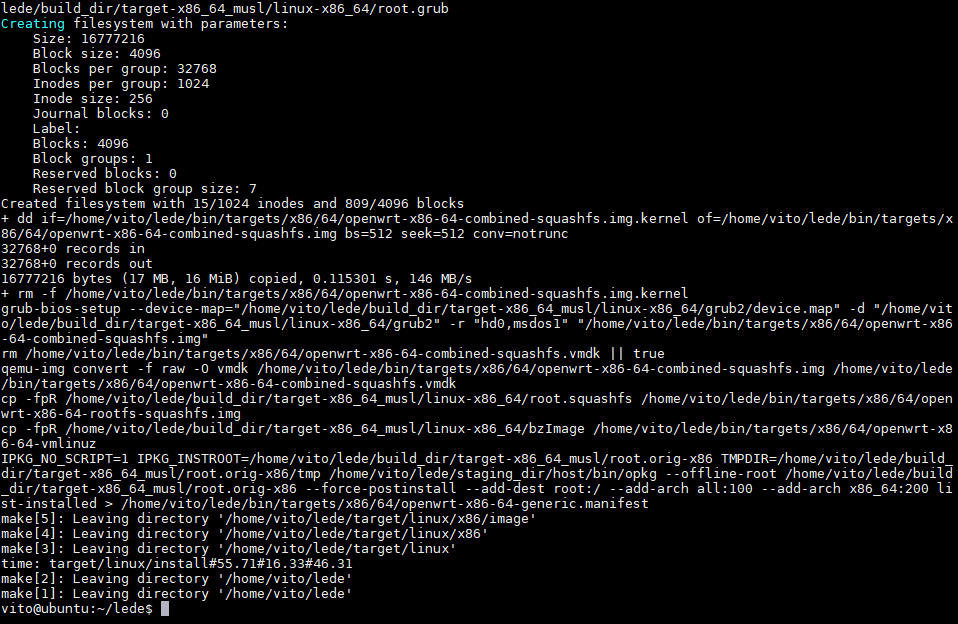 Lean openwrt/Lede(x86_x64)编译过程