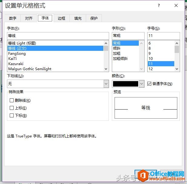 2004031555-7 第十三课 玩转字体,Excel表格中的文字格式设置